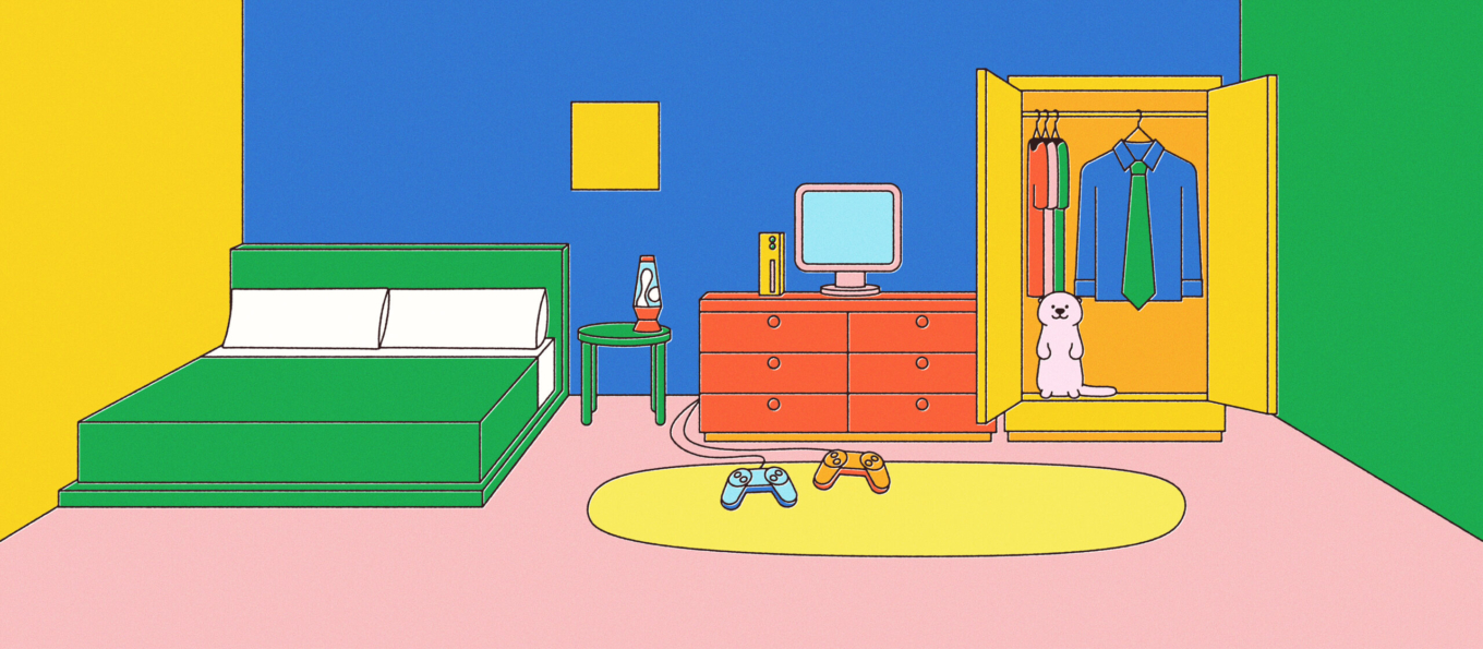 The room now has a games console.